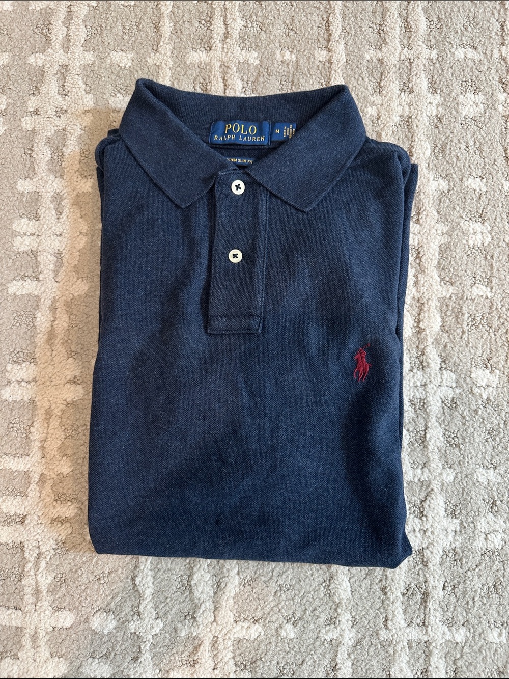 Polo by Ralph Lauren Navy Short-Sleeve Polo with Red Pony